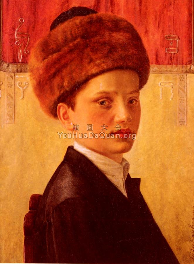 Portrait Of A Young Chassidic Boy - 伊西·考夫曼